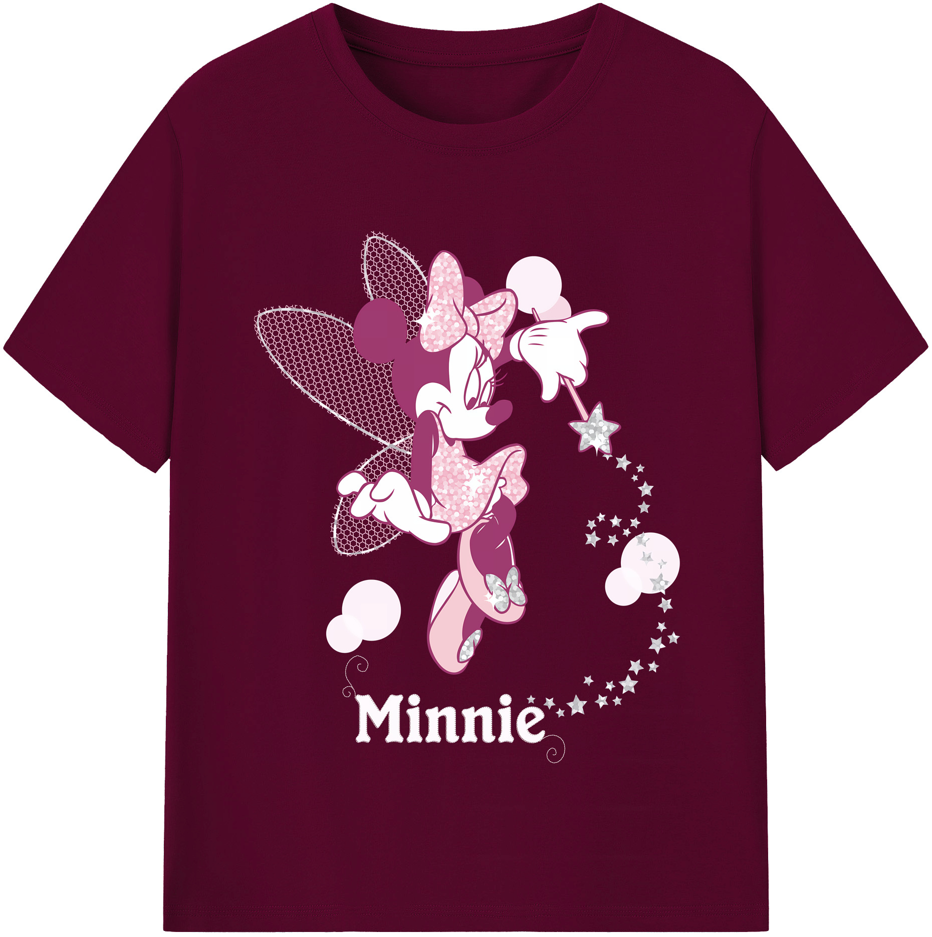 （画像用） ミッキーマウス Mickey Mouse レディースカジュアルプリントTシャツ（綿100％）